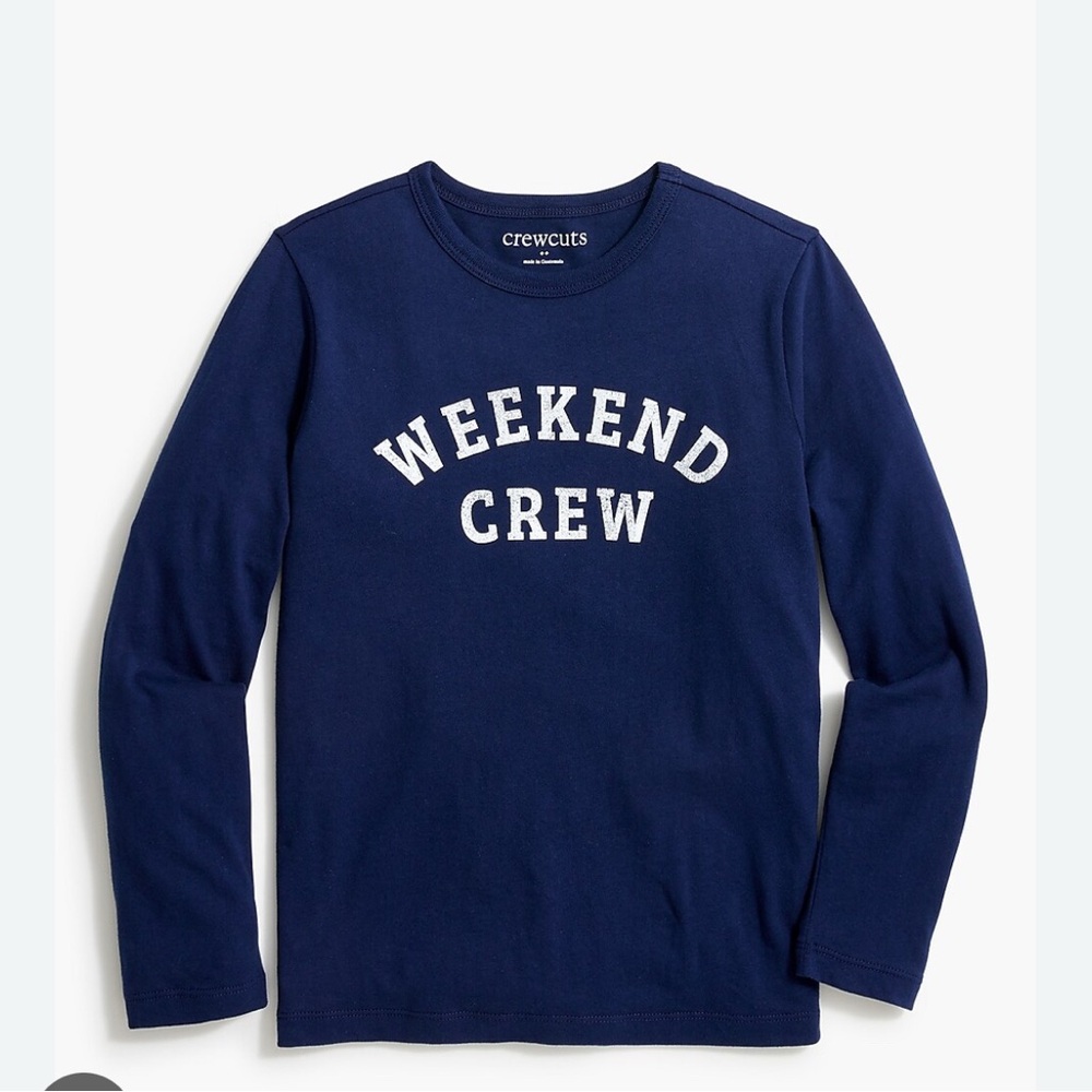 Crewcuts Navy 'Weekend Crew' Long Sleeve Shirt
